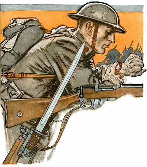 WW1 scene bayonet 1916