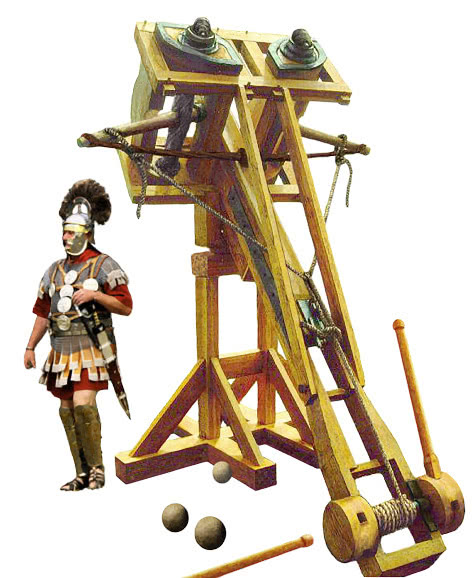 Roman ballista catapult