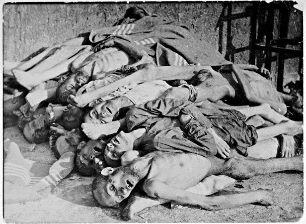 Buchenwald victims found piled behind the crematory