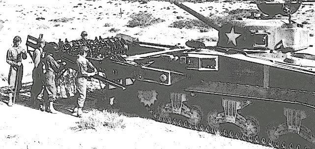 WW2 Sherman tank w mine flail